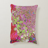 チャートレエレガントーズグリーン、ピンク、青あじさい アクセントクッション (裏面(縦))