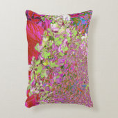 チャートレエレガントーズグリーン、ピンク、青あじさい アクセントクッション (正面(垂直))