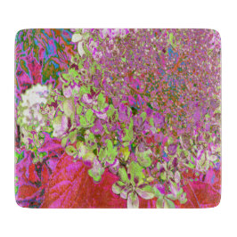 チャートレエレガントーズグリーン、ピンク、青あじさい カッティングボード