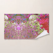 チャートレエレガントーズグリーン、ピンク、青あじさい バスタオルセット (ハンドタオル)