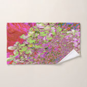 チャートレエレガントーズグリーン、ピンク、青あじさい バスタオルセット (ハンドタオル)