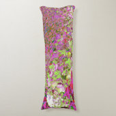 チャートレエレガントーズグリーン、ピンク、青あじさい ボディピロー (正面縦)