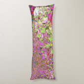 チャートレエレガントーズグリーン、ピンク、青あじさい ボディピロー (裏面 (縦))