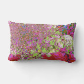 チャートレエレガントーズグリーン、ピンク、青あじさい ランバークッション (裏面)