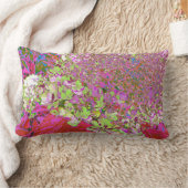 チャートレエレガントーズグリーン、ピンク、青あじさい ランバークッション (ブランケット)