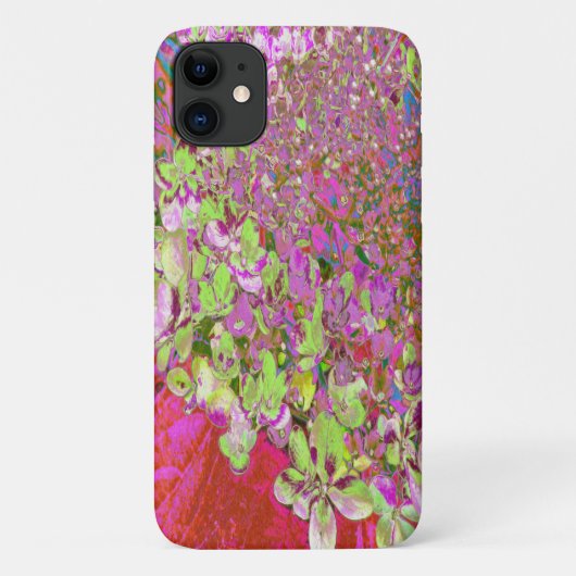 チャートレエレガントーズグリーン、ピンク、青あじさい Case-Mate iPhoneケース (裏面)