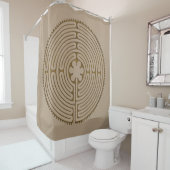 チャートレスラビリンスアンティークスタイル+アイディア シャワーカーテン (インサイチュ)