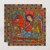 チャートレス大聖堂のステンドグラス窓 招待状 (正面/裏面)