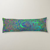 チャートレトリップ(幻覚体験)のようなーズとブルーレトロ液体スワール ボディピロー (裏面)