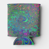 チャートレトリップ（幻覚体験）のようなーズとブルーレトロ液体スワール 缶クーラー (正面)