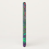 チャートレトリップ(幻覚体験)のようなーズとブルーレトロ液体スワール Case-Mate iPhoneケース (裏面/左)