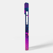 チャートレモノグラムのーズダークマゼンタアクア Case-Mate iPhoneケース (裏面 / 左)