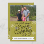 チャートレーズメリークリスマスフォトホリデーカード シーズンカード (正面/裏面)