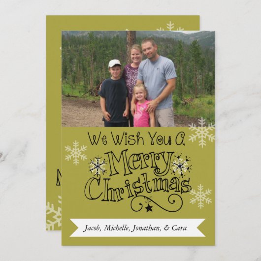 チャートレーズメリークリスマスフォトホリデーカード シーズンカード (正面/裏面)