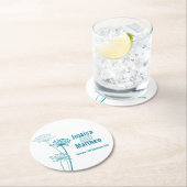 チャート結婚グラフィック・アート紙コースター ラウンドペーパーコースター (インサイチュ)