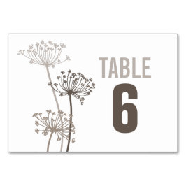 チャート結婚フラワーの表番号 テーブルナンバー