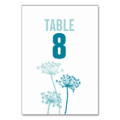 チャート結婚フラワーの表番号 テーブルナンバー (裏面)