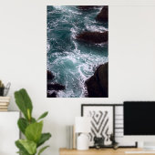 チャーニングパシフィック海プリント ポスター (ホームオフィス)