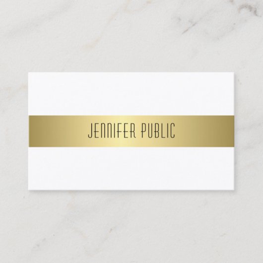 チャーミングでモダンな金ゴールドの一見のデザインの滑らかな平野 名刺 (正面)