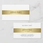 チャーミングでモダンな金ゴールドの一見のデザインの滑らかな平野 名刺 (正面/裏面)