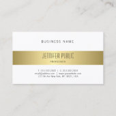 チャーミングでモダンな金ゴールドの一見のデザインの滑らかな平野 名刺 (裏面)