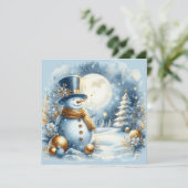 チャーミングで不思議な雪だるま　カスタマイズ可能 シーズンカード (スタンド正面)