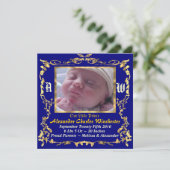 チャーミングで及びユニークなベビーの誕生の発表 案内状 (スタンド正面)