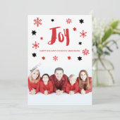 チャーミングで粋な喜びの赤い休日の写真 シーズンカード (スタンド正面)