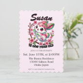 チャーミングなさくらうさぎの誕生日 招待状 (スタンド正面)