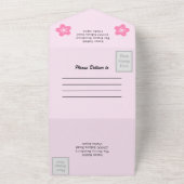 チャーミングなさくらうさぎ オールインワン招待状 (外側)