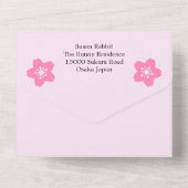 チャーミングなさくらうさぎ オールインワン招待状 (裏面)