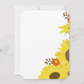 チャーミングなひまわりのウェディング 招待状 (裏面)