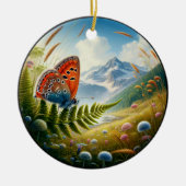 チャーミングなアメリカハチドリ セラミックオーナメント (正面)