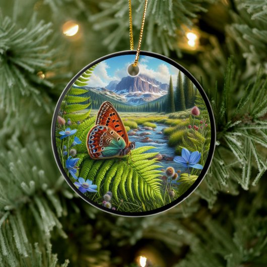 チャーミングなアメリカハチドリ セラミックオーナメント