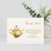 チャーミングなカモミール ブライダル ティーパーティー サンキューカード (スタンド正面)