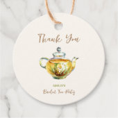 チャーミングなカモミール ブライダル ティーパーティー フェイバータグ (正面)