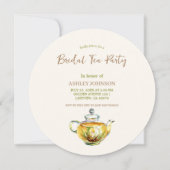 チャーミングなカモミール ブライダル ティーパーティー 招待状 (正面)