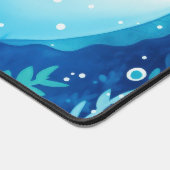 チャーミングなティール・ギル・アクソロトル水中ワールド デスクマット (コーナー)