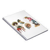 チャーミングなビクトリア時代の子供たちと犬のコラージュ ノートブック (右側)