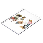 チャーミングなビクトリア時代の子供たちと犬のコラージュ ノートブック (左側)