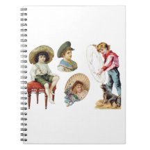 チャーミングなビクトリア時代の子供たちと犬のコラージュ