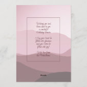 チャーミングなピンクの抽象的な季節の挨拶 シーズンカード (裏面)