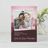 チャーミングなピンクの抽象的な季節の挨拶 シーズンカード (スタンド正面)