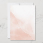 チャーミングなピンクの水彩画ベイビーシャワー招待状 招待状 (裏面)