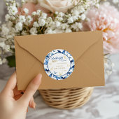 チャーミングなピンクの水彩花のベイビー イン ブルーム ラウンドシール