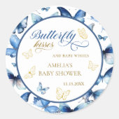 チャーミングなピンクの水彩花のベイビー イン ブルーム ラウンドシール (正面)