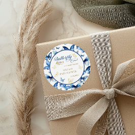 チャーミングなピンクの水彩花のベイビー ブルーム ラウンドシール