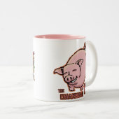 チャーミングなブタのコーヒー・マグ ツートーンマグカップ (正面右)