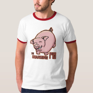 チャーミングなブタの信号器のワイシャツ Tシャツ
