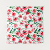 チャーミングなポピーの花 タペストリー (正面(横))